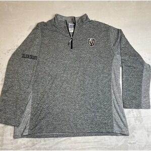Vegas Golden Knights 1/4 Zip Pullover Men's XL Gray Official NHL Licensed Shirt